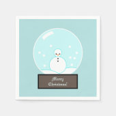 Serviette En Papier Snowman Globe (Devant)