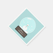 Serviette En Papier Snowman Globe (Coin)