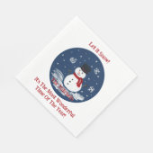 Serviette En Papier Snowman Merveilleux Temps Année PERSONNALISER Nom (Coin)