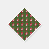 Serviette En Papier Snowman Noël Stocker Motif Carrelé (Coin)