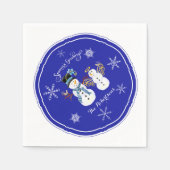 Serviette En Papier Snowman Snow Angel Snowflake Fête d'hiver (Devant)