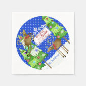 Serviette En Papier Snowman Snow Angel Snowflake Fête d'hiver (Devant)