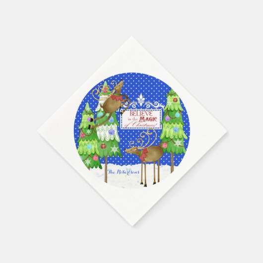 Serviette En Papier Snowman Snow Angel Snowflake Fête d'hiver (Coin)
