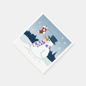 Serviette En Papier Snowman & Stocker Noël (Coin)