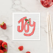 Serviette En Papier Snowman Sur En vichy Joie (En situation)