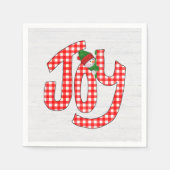Serviette En Papier Snowman Sur En vichy Joie (Devant)