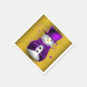 Serviette En Papier Snowman violet à Noël d'or (Coin)
