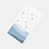 Serviette En Papier Snowy Blue Winter Guest Towel (Coin)