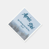 Serviette En Papier Snowy Mountain Forest Apres Ski Mariage Event (Coin)