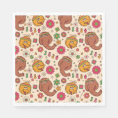 Serviette En Papier Snuffleupagus et Big Bird Super Flower Motif (Devant)