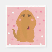 Serviette En Papier Snuffleupagus Pink Polka Motif (Devant)
