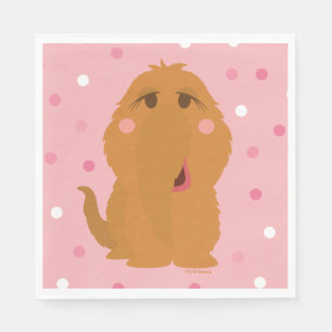 Serviette En Papier Snuffleupagus Pink Polka Motif