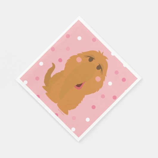 Serviette En Papier Snuffleupagus Pink Polka Motif (Coin)