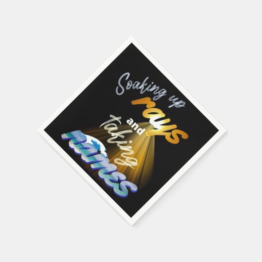 Serviette En Papier Soaking Up Rays and Taking Names Summertime (Coin)