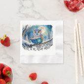 Serviette En Papier Sober Owl Reading Big Book Recovery Promises (En situation)