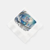 Serviette En Papier Sober Owl Reading Big Book Recovery Promises (Coin)