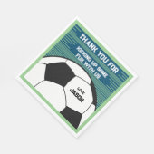 Serviette En Papier Soccer Thème Merci Anniversaire (Coin)
