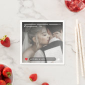 Serviette En Papier Social Media Story Post Mariage photo Napkins (En situation)
