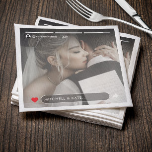 Serviette En Papier Social Media Story Post Mariage photo Napkins