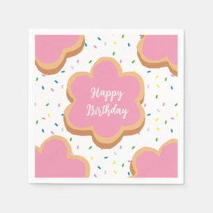 Serviette En Papier Société de biscuits saupoudrés Joyeux Anniversaire