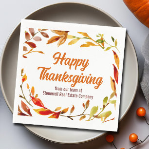 Serviette En Papier Société de feuilles d'automne de Thanksgiving pers