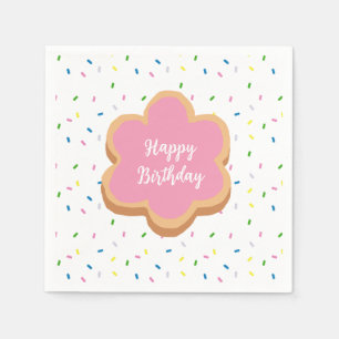 Serviette En Papier Société de saupoudrage de biscuits Joyeux Annivers