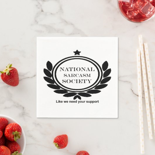 Serviette En Papier Société Nationale Sarcasme Citation Humour Sarcast (En situation)