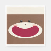Serviette En Papier Sock Monkey Smile (Garçon) (Devant)