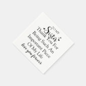 Serviette En Papier Soeur Appréciation Merci D'Être Dans Ma Vie (Coin)