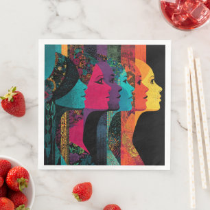 Serviette En Papier Sœurhood regardant dans l'infini