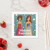 Serviette En Papier Soeurs pour toujours (En situation)