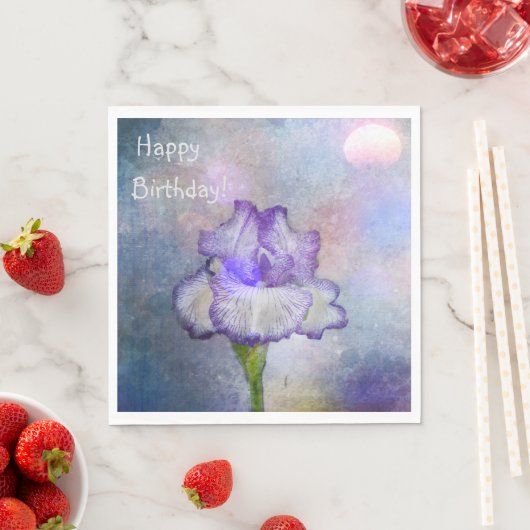 Serviette En Papier Soft and Jolie Iris (En situation)