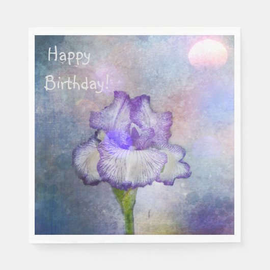 Serviette En Papier Soft and Jolie Iris (Devant)