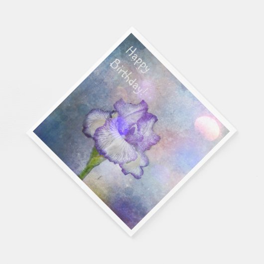 Serviette En Papier Soft and Jolie Iris (Coin)