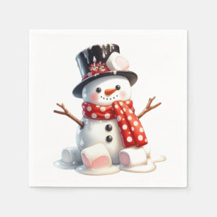 Serviette En Papier Soft and Sweet Marshmallow Snowman Treat