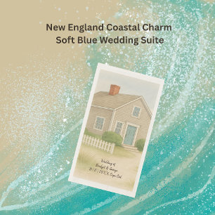 Serviette En Papier Soft Blue Cape Cod Coastal Mariage Cocktail