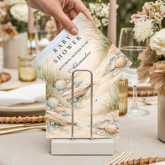 Serviette En Papier Soft Blue Coastal Baby Shower