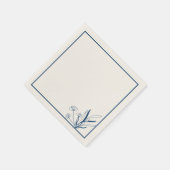 Serviette En Papier Soft Blue Coastal Botanical Napkins (Coin)