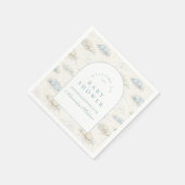 Serviette En Papier Soft Blue Dino Baby Shower (Coin)