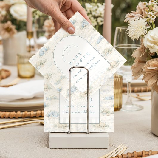 Serviette En Papier Soft Blue Dino Baby Shower