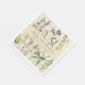 Serviette En Papier Soft Botanical Vintaqe Fleur sauvage 80e anniversa (Coin)