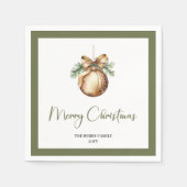 Serviette En Papier Soft Earthy Christmas Bauble Personalized Napkins (Devant)