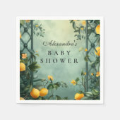 Serviette En Papier Soft Mint Citrus Baby Shower (Devant)