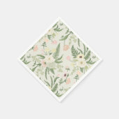 Serviette En Papier Soft Mint Green Garden Motif (Coin)