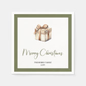 Serviette En Papier Soft Neutral Christmas Gift Personalized Napkins (Devant)