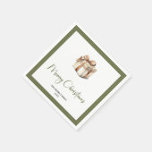 Serviette En Papier Soft Neutral Christmas Gift Personalized Napkins (Coin)