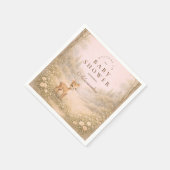 Serviette En Papier Soft Neutral Forest Critters Baby Shower (Coin)