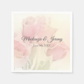 Serviette En Papier Soft Pastel Roses 2 (Devant)