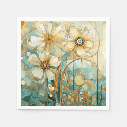 Serviette En Papier Soft Peach Garden 3 (Devant)
