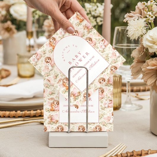 Serviette En Papier Soft Pink Fairy Baby Shower